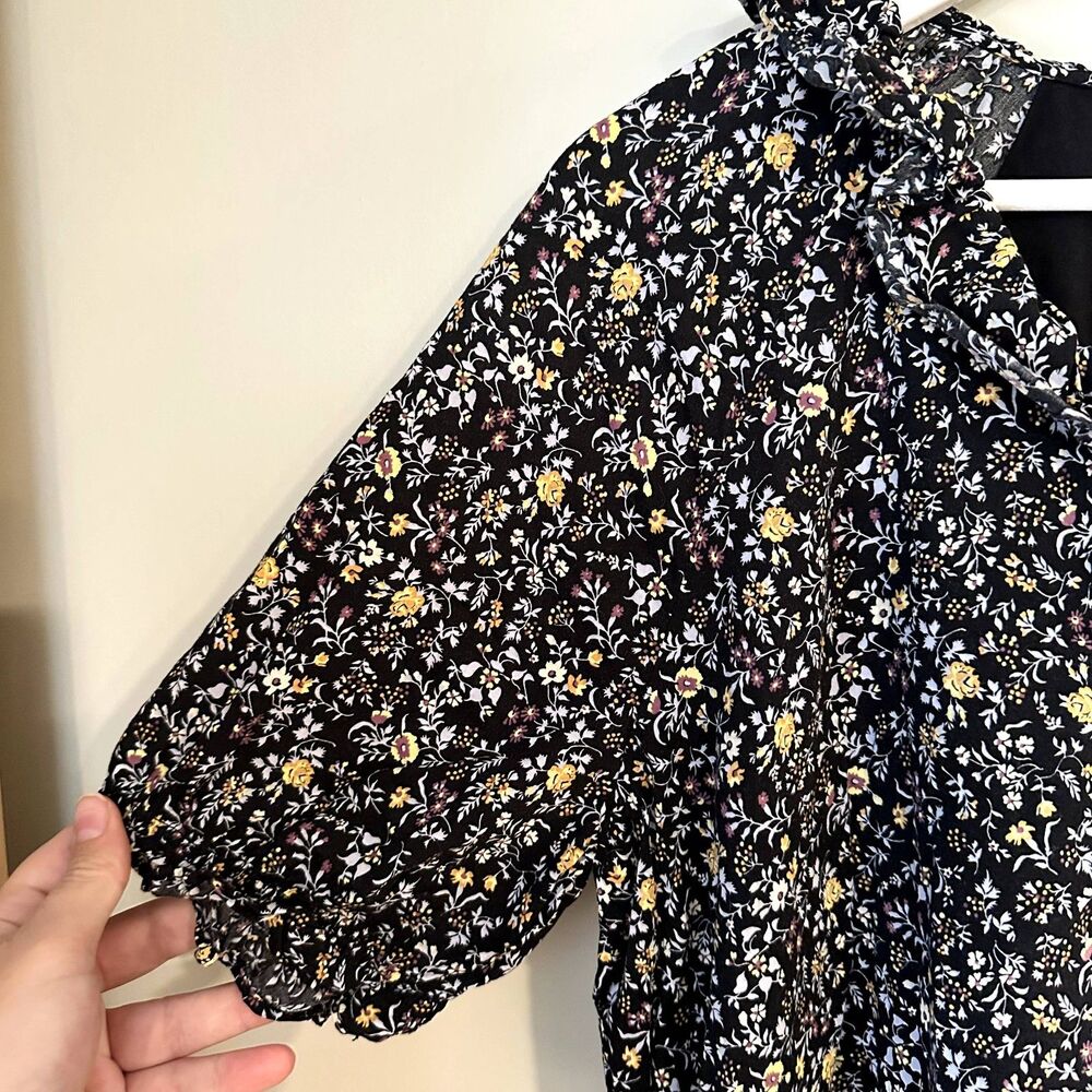 Madewell Ruffle Button-Front Trapeze Dress in Folkmagic Floral - Picture 5 of 8